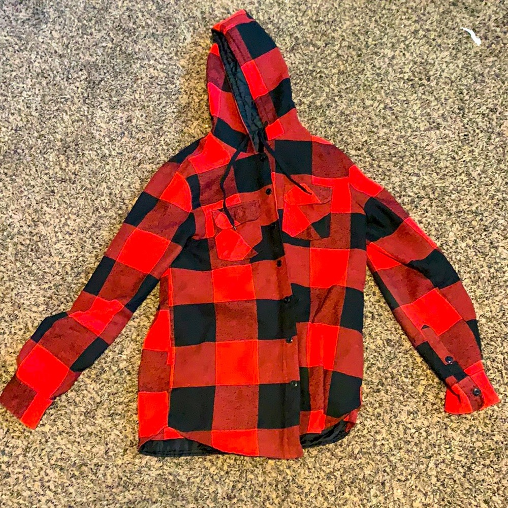 Amnesia red and black plaid jacket